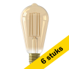 Aanbieding: 6x Calex LED lamp E27 | Edison ST64 | Filament | Goud | 2100K | Dimbaar | 3.5W (25W) LCA00698 - 1