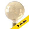 Aanbieding: 6x Calex LED lamp E27 | Globe G125 | Filament | Goud | 2100K | Dimbaar | 3.8W (25W) LCA00601 - 1