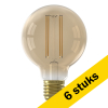 Aanbieding: 6x Calex LED lamp E27 | Globe G80 | Filament | Goud | 2100K | Dimbaar | 3.5W (25W) LCA00716 - 1