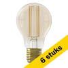 Aanbieding: 6x Calex LED lamp E27 | Peer A60 | Filament | Goud | 2100K | Dimbaar | 4.5W (40W) LCA00690 - 1