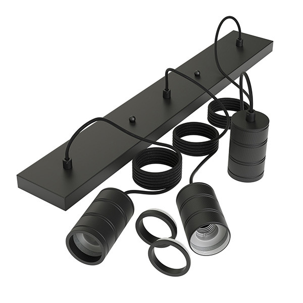 calex e27 3 pendels met plafondplaat zwart 2 ring model 3x2 meter calex 123led nl