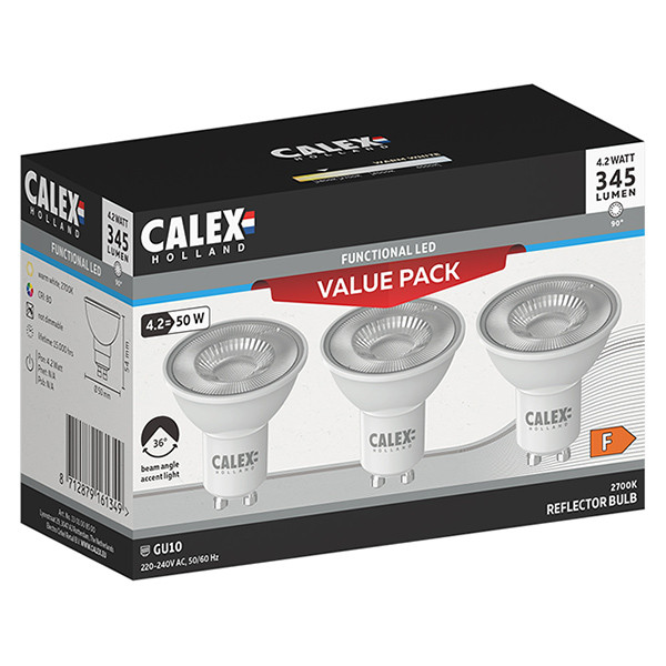 Calex GU10 LED spot | 2700K | 4.2W (50W) | 3 stuks LCA00963 - 1