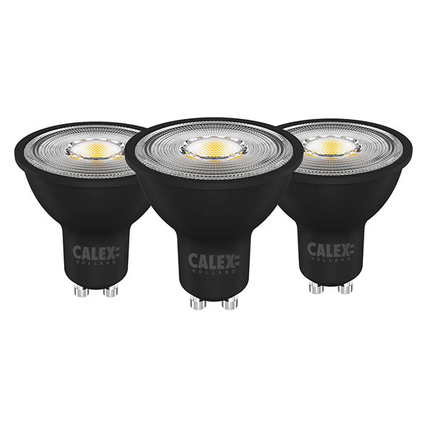Calex GU10 LED spot | 2700K | Dimbaar | Zwart | 4W (50W) | 3 stuks  LCA01111 - 1