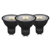 Calex GU10 LED spot | 2700K | Dimbaar | Zwart | 4W (50W) | 3 stuks