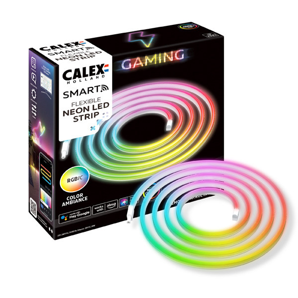 Calex Gaming Neon Flex LED Strip | 2 meter | RGBIC | 18W  LCA01086 - 1
