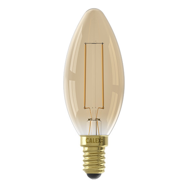 Calex LED lamp E14 | Goldline | Kaars B35 | Filament | Goud | 2100K | Dimbaar | 3.5W (25W) LCA00685 - 1