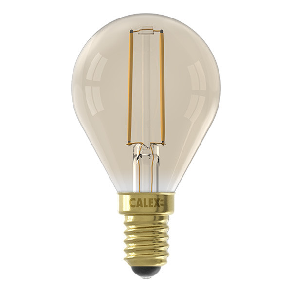 Calex LED lamp E14 | Goldline | Kogel P45 | Filament | Goud | 2100K | Dimbaar | 3.5W (25W) LCA00677 - 1