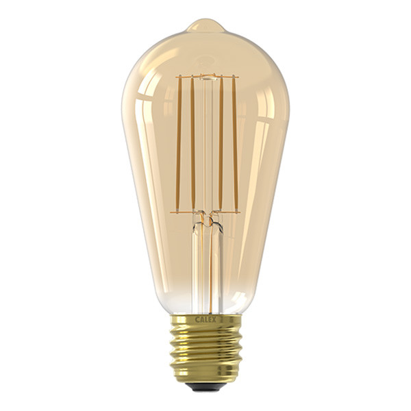 restjes een miljoen Frank Worthley Calex LED lamp E27 | Edison ST64 | Sensorlamp dag/nacht |Goud | 2100K |  4.5W (40W) Calex 123led.nl