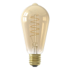 Calex LED lamp E27 | Flexible Filament | Edison ST64 | Filament | Goud | 2100K | Dimbaar | 3.8W (25W)
