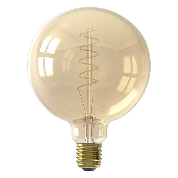 Calex LED lamp E27 | Flexible Filament | Globe G125 | Filament | Goud | 2100K | Dimbaar | 3.8W (25W) LCA00600 - 1