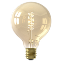 Calex LED lamp E27 | Globe G125 | Filament | Goud | 2100K | 3-staps dimbaar | 3.8W (25W)  LCA01009