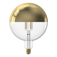 Calex LED lamp E27 | Globe G200 Kopspiegel | Black & Gold Kalmar | Goud | 1800K | Dimbaar | 6W  LCA00569