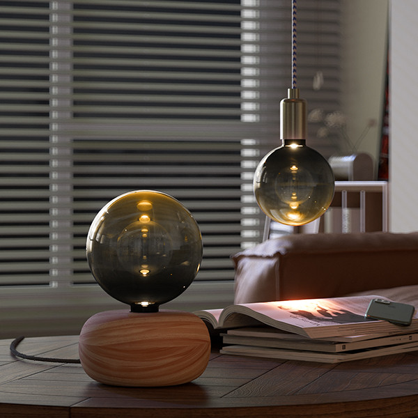 Calex LED lamp E27 | Inception G125 | Filament | Gradient Black/Gold | 1800K | Dimbaar | 3.5W  LCA00906 - 3
