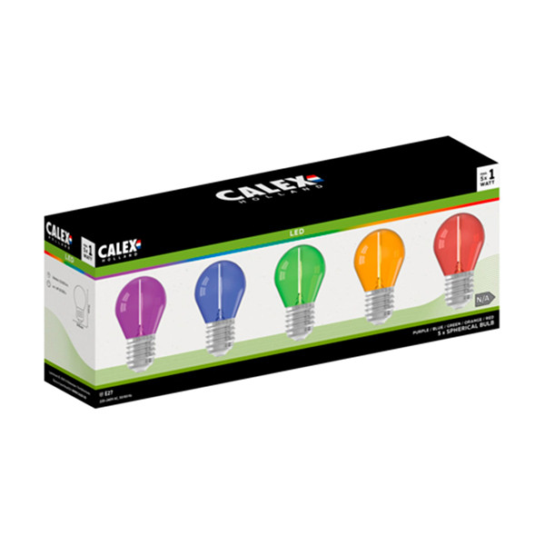 Calex LED lamp E27 | Kogel G45 | Filament | Multicolor | 0.5W | 5 stuks LCA01227 - 3