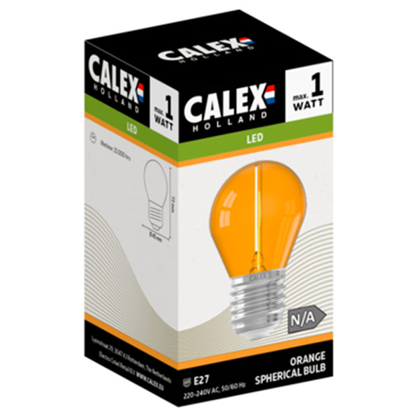 Calex LED lamp E27 | Kogel G45 | Filament | Oranje | 1W LCA01225 - 3
