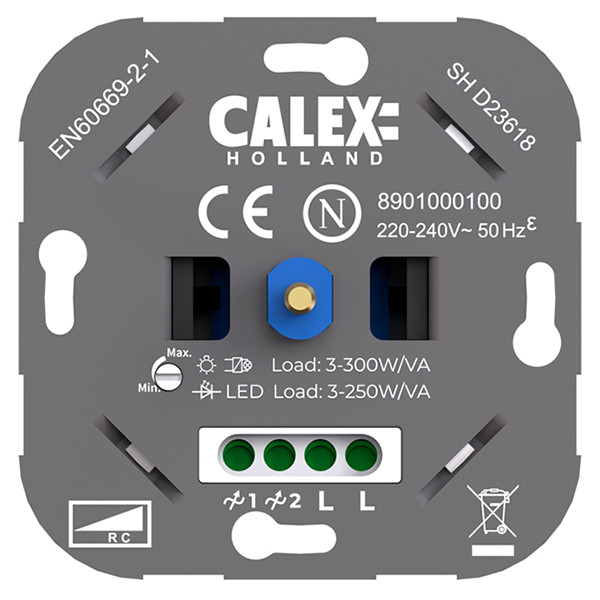 Calex Led dimmer inbouw 3-250W | Fase afsnijding (RC) | Calex  LCA01112 - 1