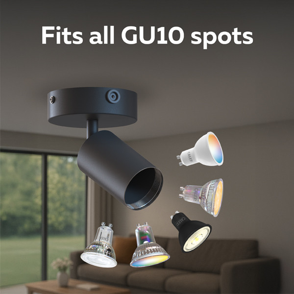 Calex Plafondspot GU10 | Rond | 1 spot | Zwart LCA01233 - 3