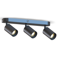 Calex Plafondspot GU10 | Rond | 3 spots | Zwart LCA01236