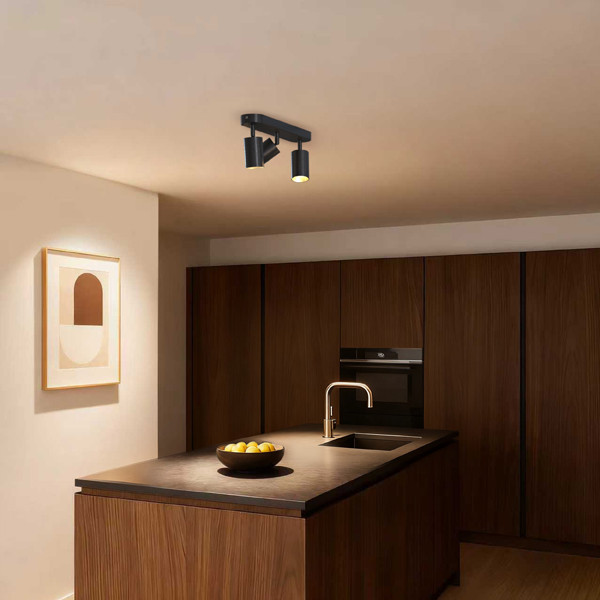 Calex Plafondspot GU10 | Rond | 3 spots | Zwart LCA01236 - 4