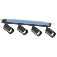 Calex Plafondspot GU10 | Rond | 4 spots | Zwart LCA01237