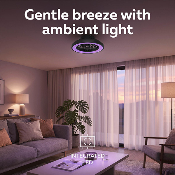 Calex Plafondventilator met LED lamp | Ø 39 cm | RGB + 2700-6500K | Zwart/Wit LCA01297 - 4