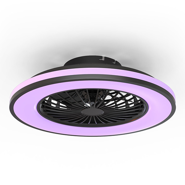 Calex Plafondventilator met LED lamp | Ø 49 cm | RGB + 2700-6500K | Zwart/Wit LCA01298 - 1
