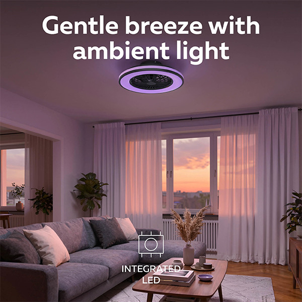 Calex Plafondventilator met LED lamp | Ø 49 cm | RGB + 2700-6500K | Zwart/Wit LCA01298 - 4
