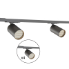 Calex Railverlichting | GU10 | 4 spots | Zwart LCA01240 - 3