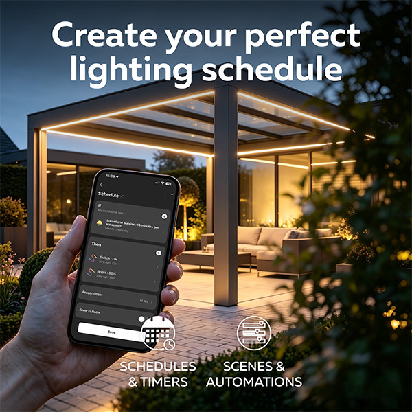 Calex Slimme ledstrip Neon 10 meter set | WiFi | IP44 | 24W LCA01305 - 7