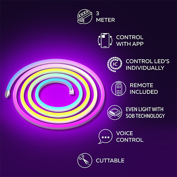 Calex Slimme ledstrip RGBIC 3 meter set | WiFi | 500 lumen | 18W LCA01304 - 2