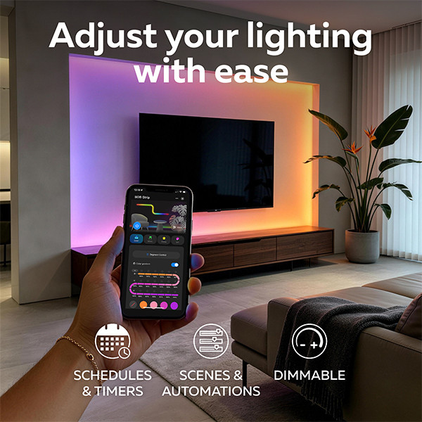 Calex Slimme ledstrip RGBIC 3 meter set | WiFi | 500 lumen | 18W LCA01304 - 5