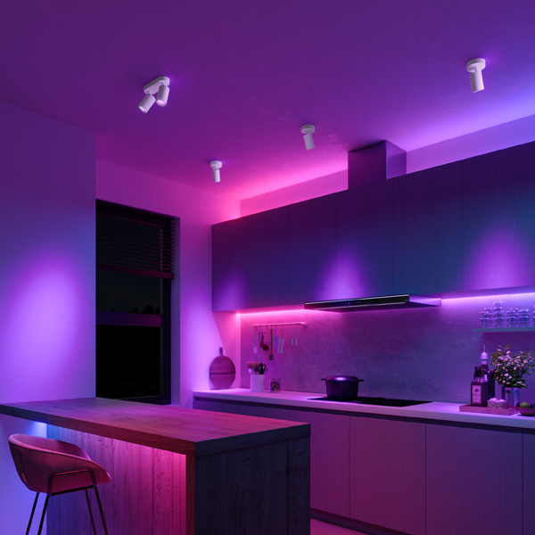 Calex Slimme plafondspot | Rond | RGB + 2200-4000K | Wit | 2 spots | WiFi (Tuya) | 4.9W LCA01247 - 4