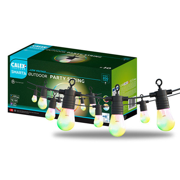 Calex Smart Outdoor Partyverlichting | RGB + 3000K | 10 meter  LCA00823 - 1