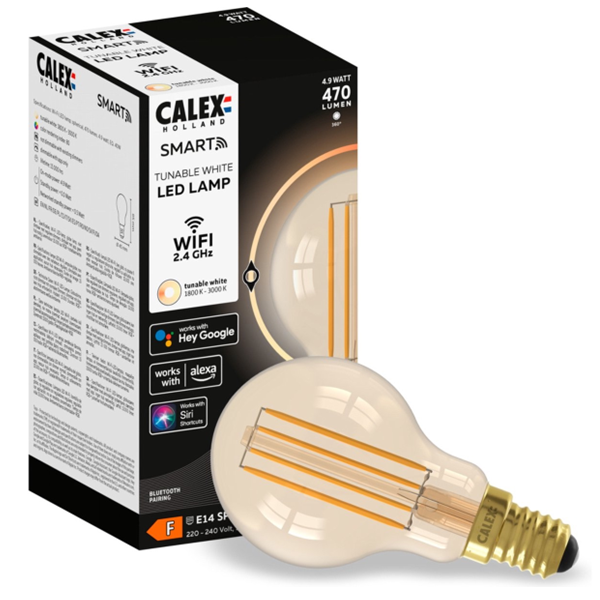Calex Smart lamp E14 | Kogel P45 | 1800K-3000K | 470 lumen | 4.9W  LCA00894 - 1
