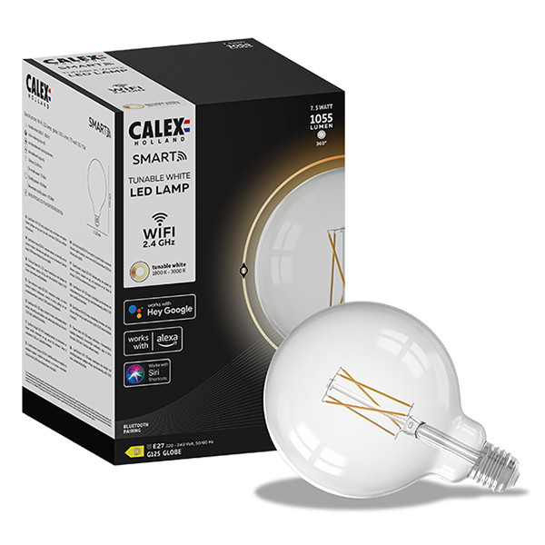 Calex Smart lamp E27 | Globe G125 | Helder | 1800-3000K | WiFi (Tuya) | 7.5W LCA00416 - 1