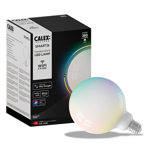 Calex Smart lamp E27 | Globe G125 | RGB + 1800K-3000K | 380 lumen | 7W  LCA00830 - 1