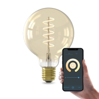 Calex Smart lamp E27 | Globe G95 | Spiraal | Goud | 1800K-3000K | 806 lumen | 7W  LCA01194