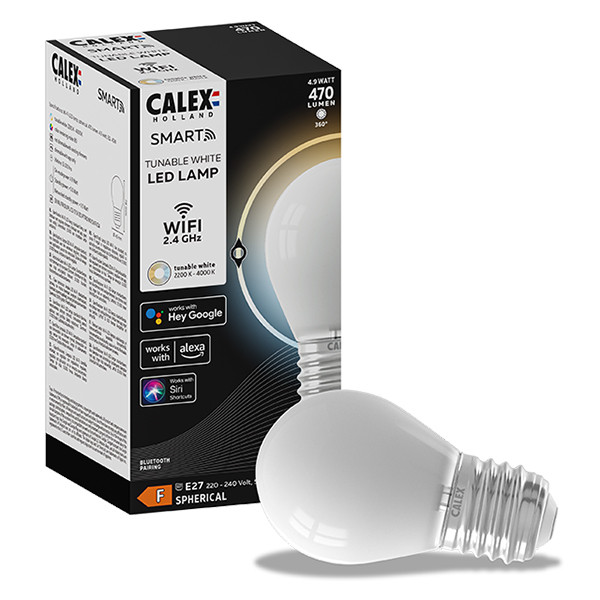 Deuk explosie bestrating Calex Smart lamp E27 | Kogel P45 | 2200K-4000K | 400 lumen | 4.5W Calex  123led.nl