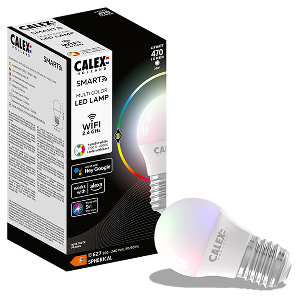 Calex Smart lamp E27 | Kogel P45 | RGB + 2200-4000K | Dimbaar | 4.9W (40W)  LCA00925 - 1