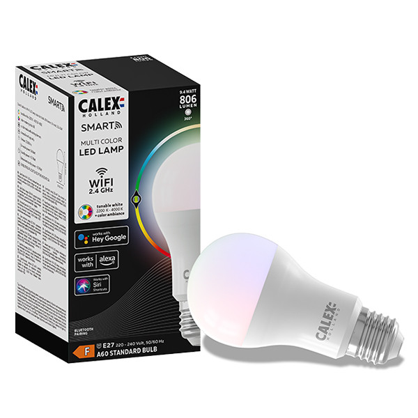 Calex Smart lamp E27 | Peer A60 | RGB + 2200K-4000K | 806 lumen | 8.5W  LCA00422 - 1