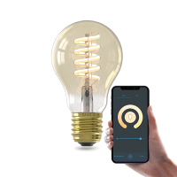 Calex Smart lamp E27 | Peer A60 | Spiraal | Goud | 1800K-3000K | 806 lumen | 7W  LCA01192