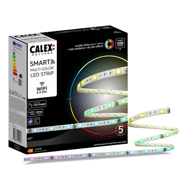 Calex Smart led strip kit | 5 meter | RGB + 2700-6500K | 34W  LCA00832 - 1