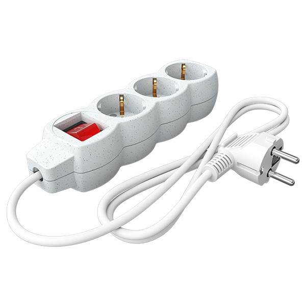 Calex Stekkerdoos 3-voudig met schakelaar | 1.4 meter | Wit LCA01260 - 1