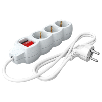 Calex Stekkerdoos 3-voudig met schakelaar | 1.4 meter | Wit LCA01260