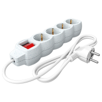 Calex Stekkerdoos 4-voudig met schakelaar | 1.4 meter | Wit LCA01261