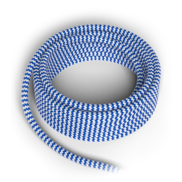 Calex Textielsnoer blauw wit 300cm (Calex)  LCA00233 - 1