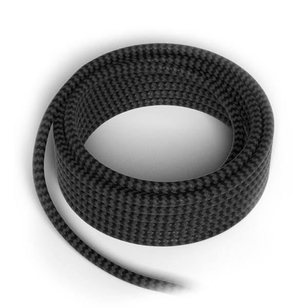 Calex Textielsnoer zwart grijs 150cm (Calex)  LCA00222 - 1