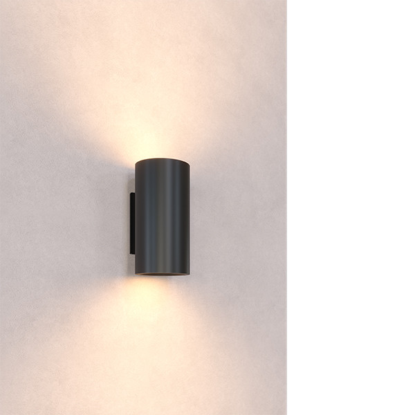 Calex Wandlamp buiten | Batterij | Oplaadbaar | Up & Down | Rond | 2W | Zwart LCA01279 - 5