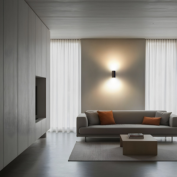 Calex Wandlamp buiten | Batterij | Oplaadbaar | Up & Down | Rond | 2W | Zwart LCA01279 - 6