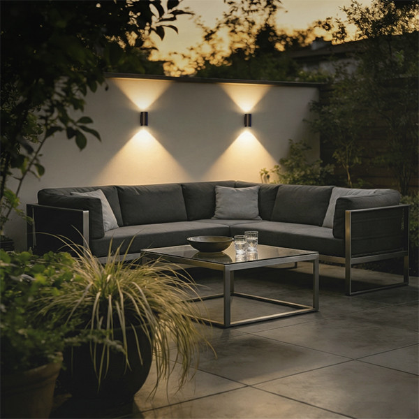 Calex Wandlamp buiten | Batterij | Up & Down | Rond | 2W | Zwart | 2 stuks LCA01280 - 7